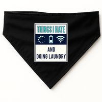 Things I Hate Programmer Nerd Gift Introvert Doing Laundry Meaningful Gift USA-Made Doggie Bandana