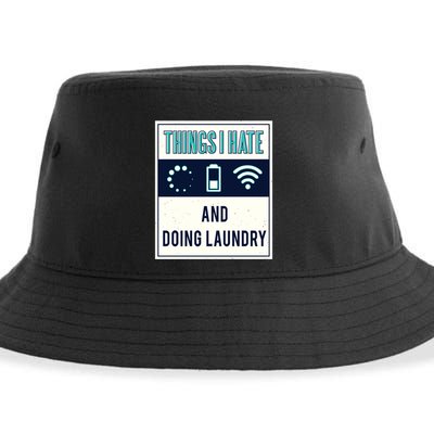 Things I Hate Programmer Nerd Gift Introvert Doing Laundry Meaningful Gift Sustainable Bucket Hat