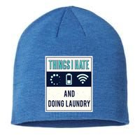 Things I Hate Programmer Nerd Gift Introvert Doing Laundry Meaningful Gift Sustainable Beanie