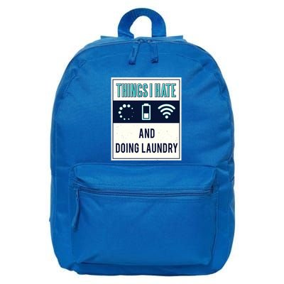 Things I Hate Programmer Nerd Gift Introvert Doing Laundry Meaningful Gift 16 in Basic Backpack