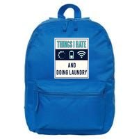 Things I Hate Programmer Nerd Gift Introvert Doing Laundry Meaningful Gift 16 in Basic Backpack