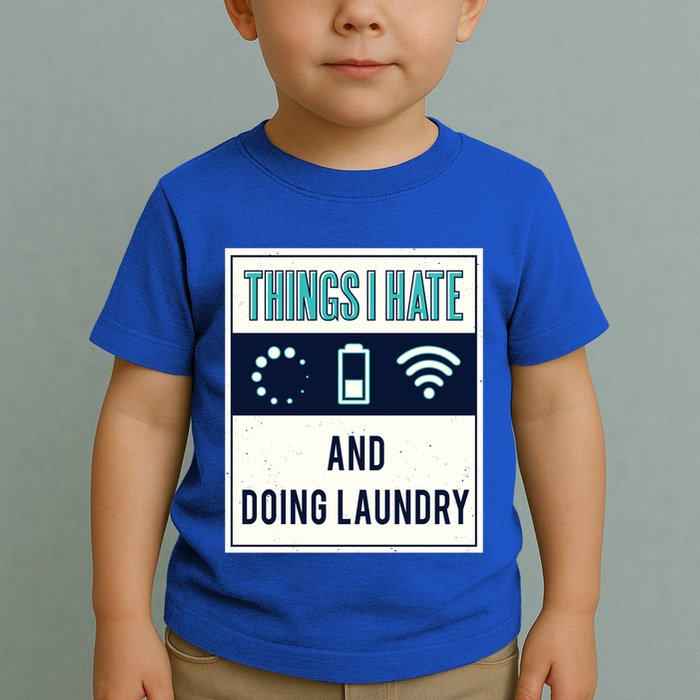 Things I Hate Programmer Nerd Gift Introvert Doing Laundry Meaningful Gift Toddler T-Shirt