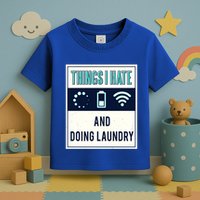 Things I Hate Programmer Nerd Gift Introvert Doing Laundry Meaningful Gift Toddler T-Shirt