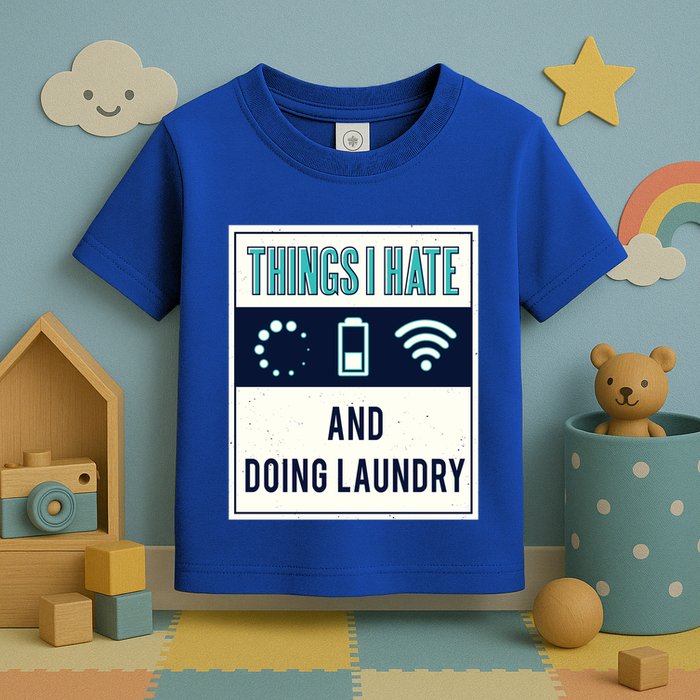 Things I Hate Programmer Nerd Gift Introvert Doing Laundry Meaningful Gift Toddler T-Shirt