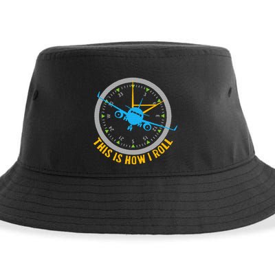 This Is How I Roll Airplane Pilot  Aviation Sustainable Bucket Hat