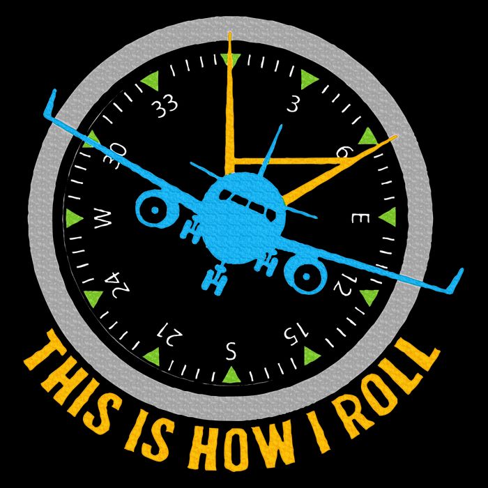 This Is How I Roll Airplane Pilot  Aviation Drawstring Bag