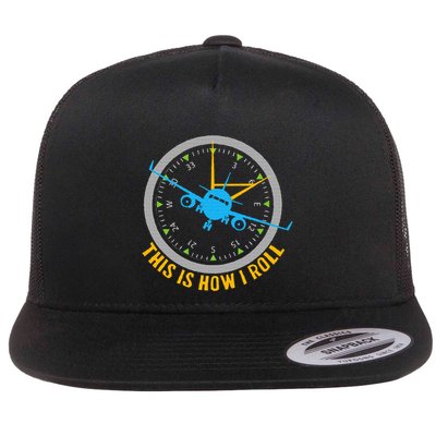 This Is How I Roll Airplane Pilot  Aviation Flatbill Hat