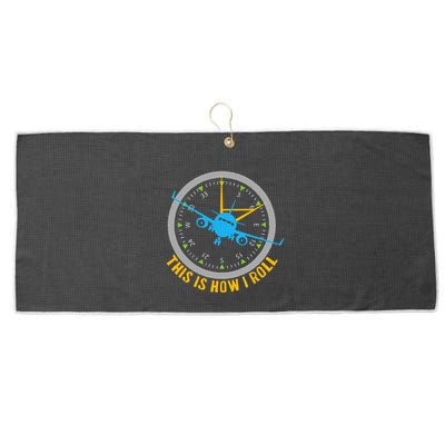 This Is How I Roll Airplane Pilot  Aviation Large Microfiber Waffle Golf Towel