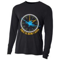 This Is How I Roll Airplane Pilot  Aviation Cooling Performance Long Sleeve Crew