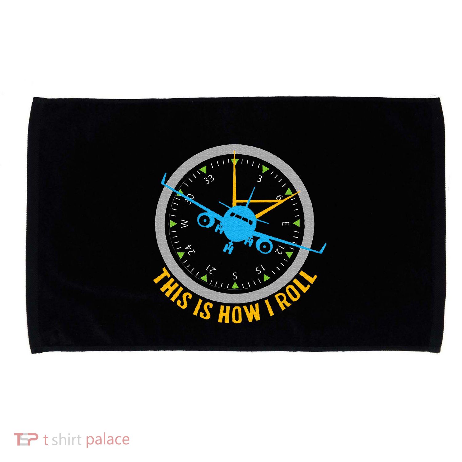 This Is How I Roll Airplane Pilot  Aviation Microfiber Hand Towel
