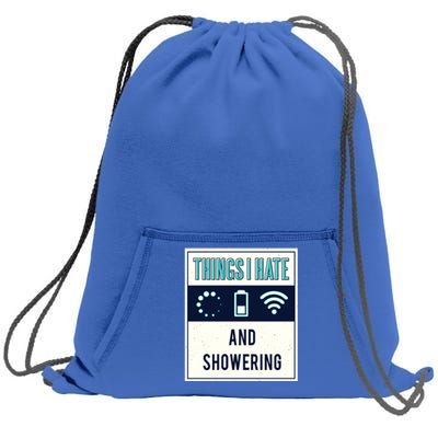 Things I Hate Programmer Nerd Gift Introvert Hate Shower Gift Sweatshirt Cinch Pack Bag