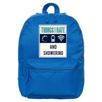 Things I Hate Programmer Nerd Gift Introvert Hate Shower Gift 16 in Basic Backpack