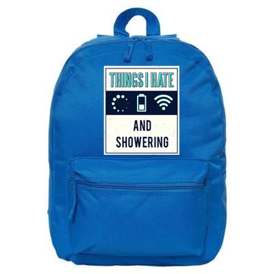 Things I Hate Programmer Nerd Gift Introvert Hate Shower Gift 16 in Basic Backpack