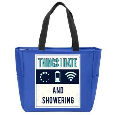 Things I Hate Programmer Nerd Gift Introvert Hate Shower Gift Zip Tote Bag