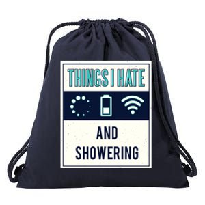 Things I Hate Programmer Nerd Gift Introvert Hate Shower Gift Drawstring Bag