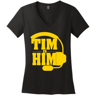 Tim Is Him Women's V-Neck T-Shirt