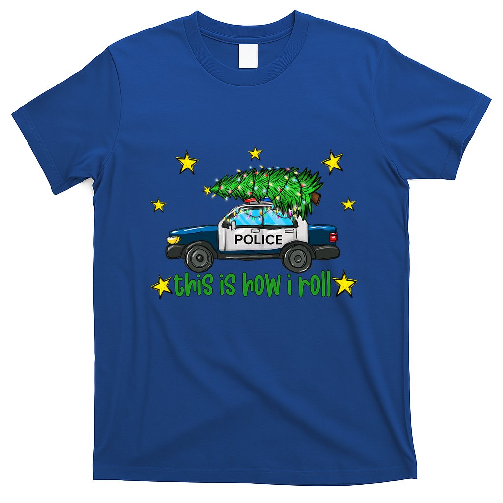 This Is How I Roll Funny Xmas Police Officer Christmas Tree T-Shirt