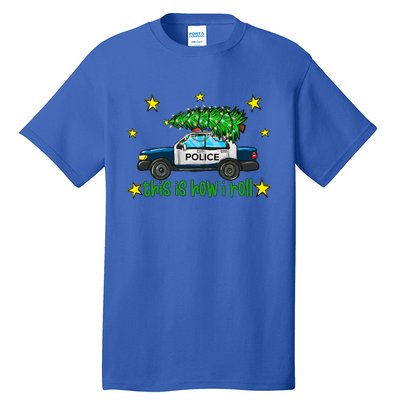 This Is How I Roll Funny Xmas Police Officer Christmas Tree Tall T-Shirt