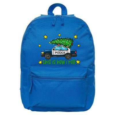 This Is How I Roll Funny Xmas Police Officer Christmas Tree 16 in Basic Backpack