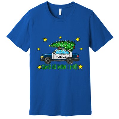 This Is How I Roll Funny Xmas Police Officer Christmas Tree Premium T-Shirt