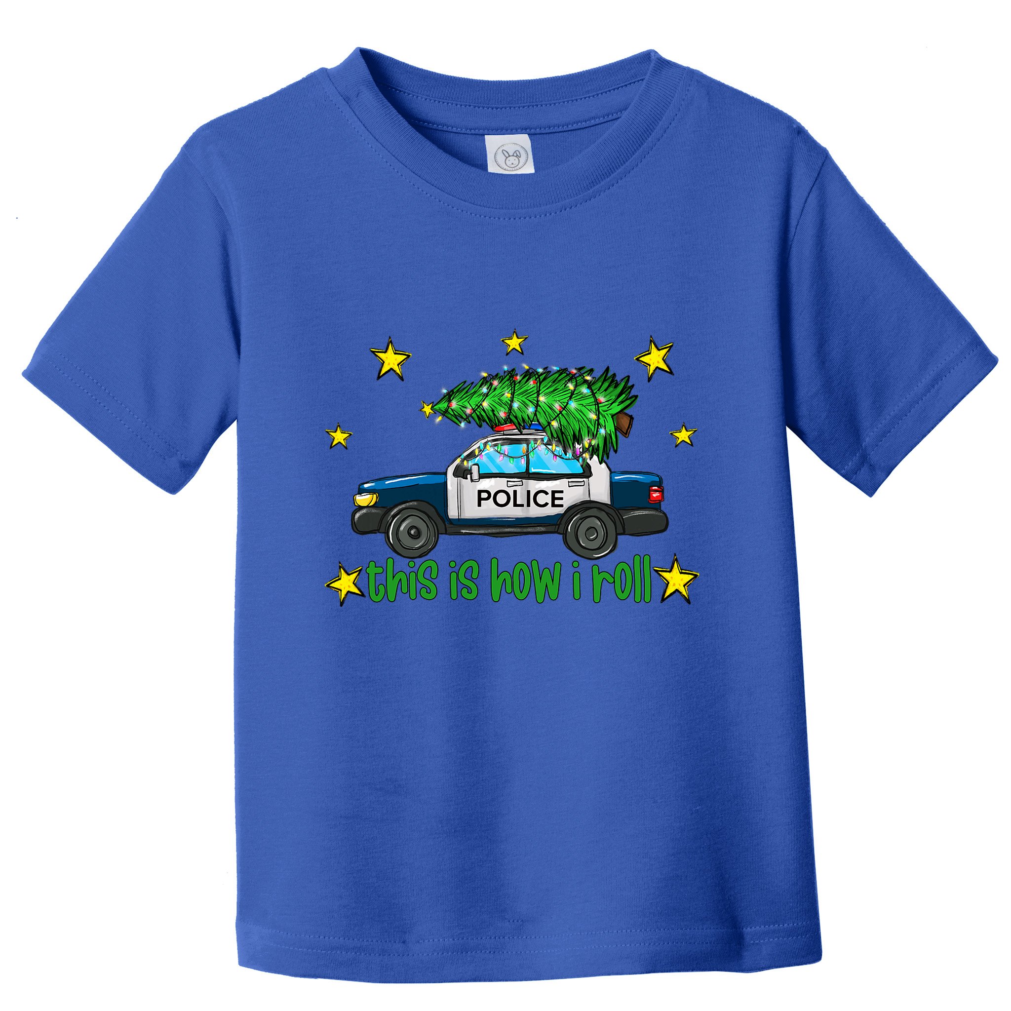 This Is How I Roll Funny Xmas Police Officer Christmas Tree Toddler T-Shirt
