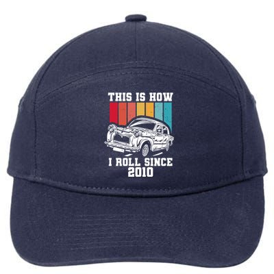 This Is How I Roll Since 2010 Gift 7-Panel Snapback Hat