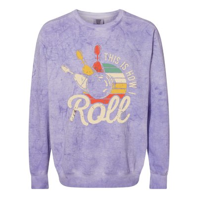 This Is How I Roll Retro Bowling Colorblast Crewneck Sweatshirt