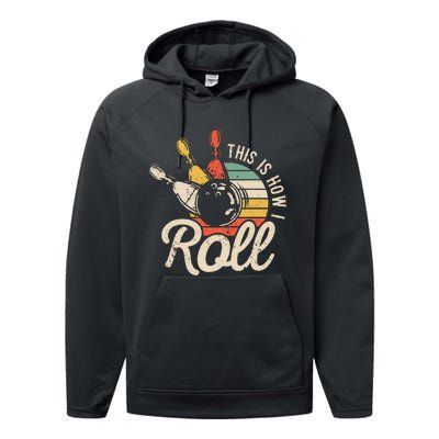 This Is How I Roll Retro Bowling Performance Fleece Hoodie