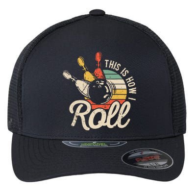 This Is How I Roll Retro Bowling Flexfit Unipanel Trucker Cap