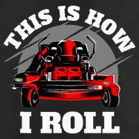 This Is How I Roll Zero Turn Riding Lawn Mower Image 7 Panel Mesh Trucker Snapback Hat