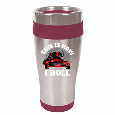 This Is How I Roll Zero Turn Riding Lawn Mower Image 16oz Travel Tumbler