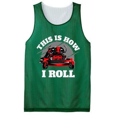 This Is How I Roll Zero Turn Riding Lawn Mower Image Mesh Reversible Basketball Jersey Tank