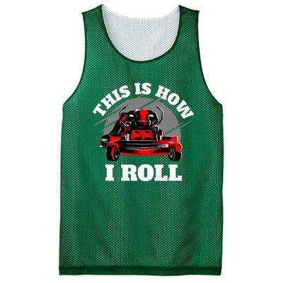 This Is How I Roll Zero Turn Riding Lawn Mower Image Mesh Reversible Basketball Jersey Tank