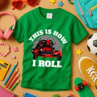 This Is How I Roll Zero Turn Riding Lawn Mower Image Kids T-Shirt
