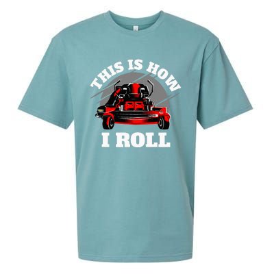 This Is How I Roll Zero Turn Riding Lawn Mower Image Sueded Cloud Jersey T-Shirt