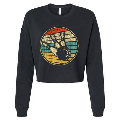 This Is How I Roll Vintage Retro Bowling 60s 70s Bowler Cropped Pullover Crew