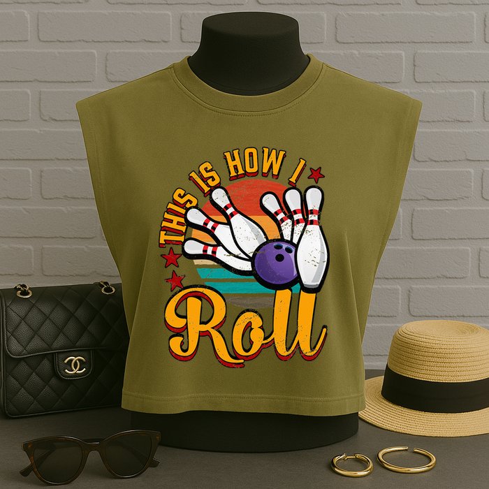 This Is How I Roll Bowling Garment-Dyed Women's Muscle Tee