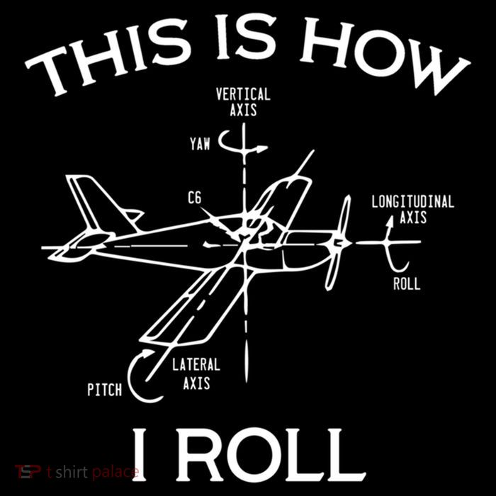 This Is How I Roll Airplane Aircraft Pilot Flying Plane Gift 7-Panel Snapback Hat