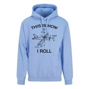 This Is How I Roll Airplane Aircraft Pilot Flying Plane Gift Unisex Surf Hoodie