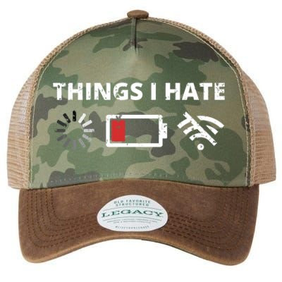 Things I Hate Programmer Outfit Gamer Fun Gift Funny Gift Legacy Tie Dye Trucker Hat