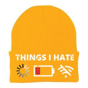 Things I Hate Programmer Outfit Gamer Fun Gift Funny Gift Knit Cap Winter Beanie