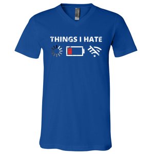 Things I Hate Programmer Outfit Gamer Fun Gift Funny Gift V-Neck T-Shirt