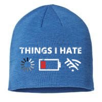 Things I Hate Programmer Outfit Gamer Fun Gift Funny Gift Sustainable Beanie