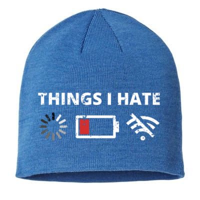 Things I Hate Programmer Outfit Gamer Fun Gift Funny Gift Sustainable Beanie