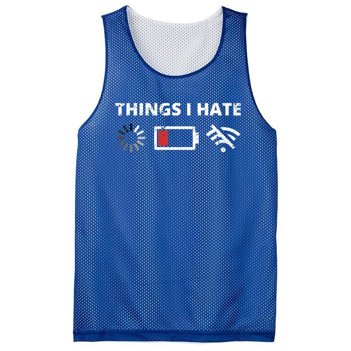 Things I Hate Programmer Outfit Gamer Fun Gift Funny Gift Mesh Reversible Basketball Jersey Tank