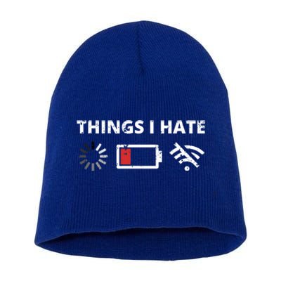 Things I Hate Programmer Outfit Gamer Fun Gift Funny Gift Short Acrylic Beanie