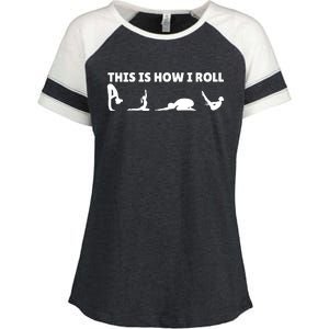 This Is How I Roll Yoga Lover Enza Ladies Jersey Colorblock Tee