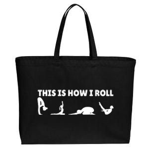 This Is How I Roll Yoga Lover Cotton Canvas Jumbo Tote