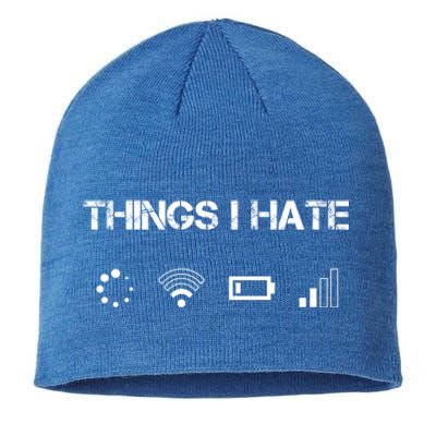 Things I Hate Great Gift Funny Programmer Computer Scientist Gamers Cute Gift Sustainable Beanie