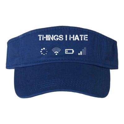 Things I Hate Great Gift Funny Programmer Computer Scientist Gamers Cute Gift Valucap Bio-Washed Visor